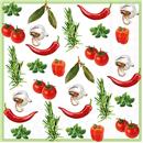 PAQUET 20 TOVALLONS PAPER 33x33cm MOD.ITALIAN VEGETABLES AMBIENTE (1 PQ)