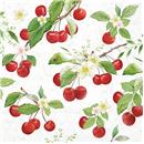 PAQUET 20 TOVALLONS PAPER 33x33cm MOD.FRESH CHERRIES AMBIENTE (1 PQ)
