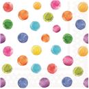 PAQUET 20 TOVALLONS PAPER 33x33cm MOD.POLKA DOTS WHITE AMBIENTE (1 PQ)