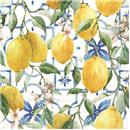 PAQUET 20 TOVALLONS PAPER 33x33cm MOD.MEDITERRANEAN LEMONS AMBIENTE (1 PQ)