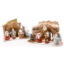 BELEN AMB 5 FIGURES EN CERAMICA I FUSTA AMB LLUMS 20.5x8xh14cm DH&G (1 UD)