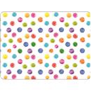 INDIVIDUAL 30x40 PLACEMAT MOD.POLKA DOTS WHITE AMBIENTE 83%PVC 17%POLYESTER (1 UD)