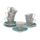 JOC 6 TASSES CAFE AMB PLAT MOD.FIORELLA VERSA (1 JC)