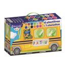 SET AUTOBUS PLASTILINA 12 COLORS + EINES (1 PQ)