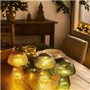 BOLET DE VIDRE MARRO Diam.12xh15cm AMB 10LEDS FOIMPEX (1 UD)