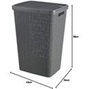 CISTELLA CURVER MOD.JUTE LAUNDRY HAMPER 58L ANTRACITA (1 UD)