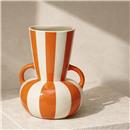 GERRO FORMA TARONJA/BLANC Diam.11xh16cm FOIMPEX (1 UD)