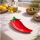 PLAT CERAMICA FORMA GUINDILLA 21x10cm VERMELL FOIMPEX (1 UD)