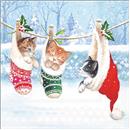 PAQUET 20 TOVALLONS PAPER 33x33cm MOD.KITTEN IN WINTERLAND FSC MIX AMBIENTE (1 PQ)