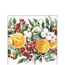 PAQUET 20 TOVALLONS PAPER 33x33cm MOD.WINTER ORANGES FSC MIX AMBIENTE (1 PQ)