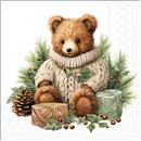 PAQUET 20 TOVALLONS PAPER 33x33cm MOD.CUDDLE BEAR FSC MIX AMBIENTE (1 PQ)