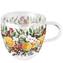 TASSA DOUBLE-WALLED GLASS MOD.WINTER ORANGES AMBIENTE (1 UD)