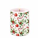 ESPELMA PARAFINA MEDIUM SERIE CHRISTMAS ELEMENTS AMBIENTE (1 UD)