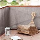 MALLA OCULTACIO CATRAL MOD.BALCONY RATTAN LUXE SILVER 0,9x3mt 830gr/m2 PVC (1 RL)