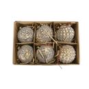 BOLA NADAL DE VIDRE COLOR DAURAT D.8cm DH&G (1 UD)
