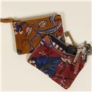 MONEDERO DE VELLUT MOD.VELVET FLORS MOSTASSA/TARONJA 10x15cm FOIMPEX (1 UD)