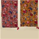BOSSA DE MA DE VELLUT MOD.VELVET FLORS MOSTASSA/TARONJA 28x20cm FOIMPEX (1 UD)