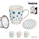 TASSA/MUG INFUSIO AMB FILTRE I TAPA MOD.ESTRELLES 300ml (1 UD)