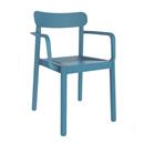 CADIRA RESINA RESOL MOD.ELBA BLAU RETRO (1 UD)