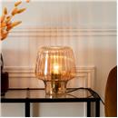 LAMPARA DE TAULA VIDRE FUMAT COLOR AMBAR DECOHOME (1 UD)