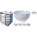 PACK 4 BOLS PORCELLANA BLAUS Diam.14xh7.5cm EH DH&G (1 PQ)