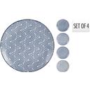 PACK 4 PLATS POSTRE PORCELLANA BLAUS 190mm EH DH&G (1 PQ)