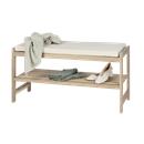 BANC WENKO MOD.ACINA FUSTA ACACIA I TEXTIL BLANC (1 UD)