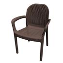 CADIRA RESINA MOD.ROTANG WENGE 48x57.5x82.5cm (1 UD)