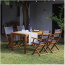 CADIRA FUSTA/TEXIT PLEGABLE BRA&Ccedil;OS (1 UD)