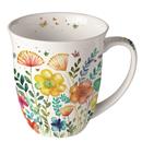 MUG PORCELLANA 0.4lts MOD.VIBRANT SPRING WHITE AMBIENTE (1 UD)
