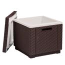 NEVERA RATTAN MOD.ICE CUBE MARRO XOCOLATA POLIPROPILE PER EXTERIOR (1 UD)