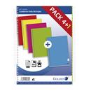 PACK 4+1 LLIBRETA DE QUADRICULA A4 TAPA NORMAL 80 FULLES (1 PQ)