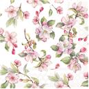 PAQUET 20 TOVALLONS PAPER 33x33cm MOD.SPRING BLOSSOM WHITE AMBIENTE (1 PQ)