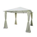 PERGOLA D'ACER 2.95x2.95xh2.65CM AMB TOLDOS POLIESTER COLOR CRU (1 UD)
