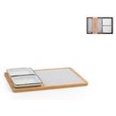 TAULA TALLAR BAMBU AMB DOS PLATS CROMATS 17x27 PENGO (1 UD)