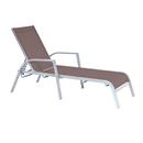 TUMBONA ACER/TEXTILENE NEGRE MOD.GALA RESPALDO REGULABLE 200x67xh28.5/88.5cm APILABLE (1 UD)
